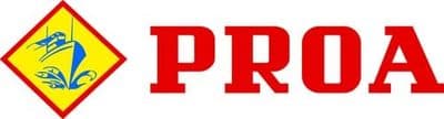 Logotipo de Pinturas PROA, marca distribuida por Ferretería Luciano en Cedeira